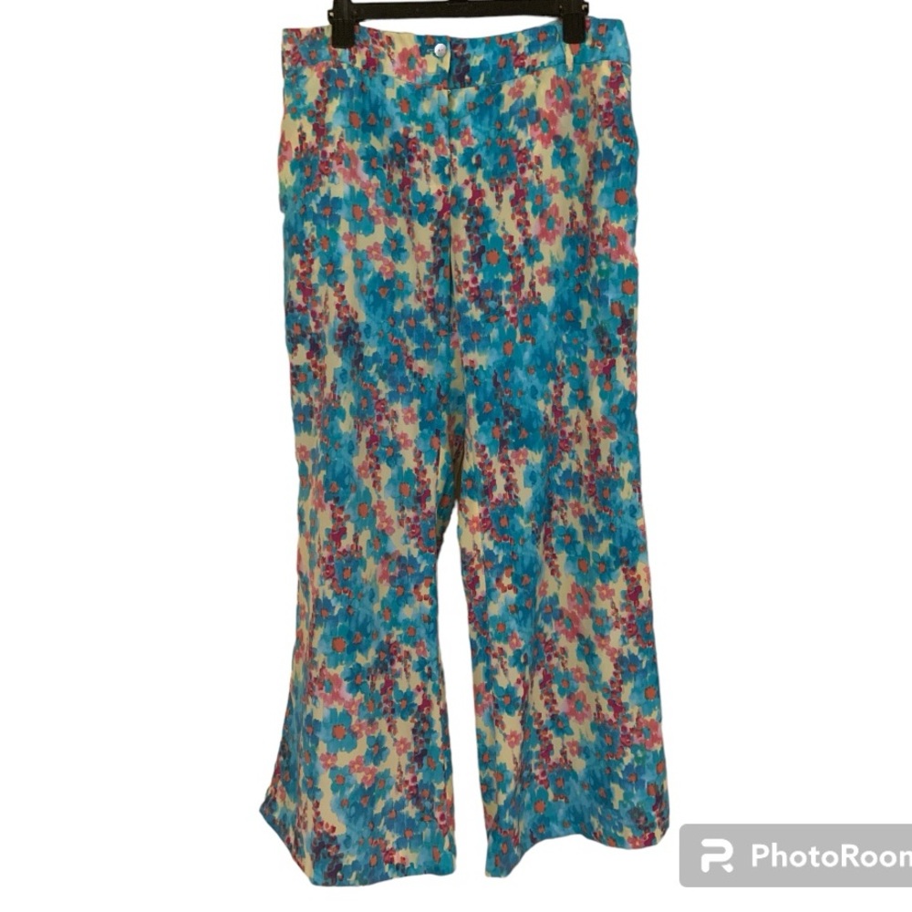 Mixed Para By C&A , Coral And Turquoise Flare Pants